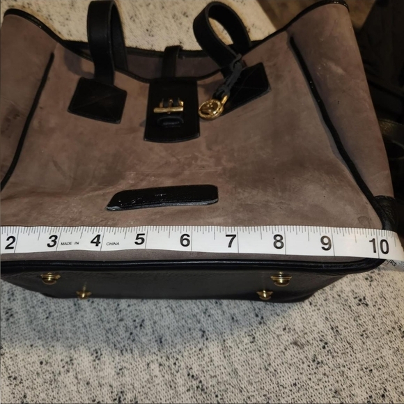 Vintage Dooney And BourkeSuede And Leather Tote - Picture 10 of 11